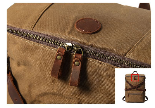 Bolsa Vintage para Laptop en Cuero y Lona - Estilo Profesional - Image 9