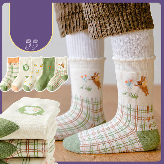 Calcetines Medianos Terciopelo para Niños y Niñas con Diseño Animado - Image 5