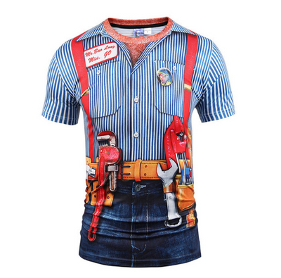 Chaleco Hip Hop Falso con Camiseta Slim Fit Manga Corta para Hombre - Image 3
