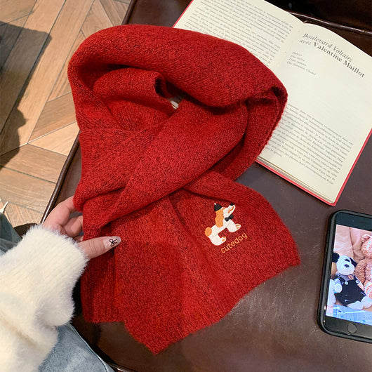 Bufanda Térmica Infantil con Bordado de Cachorro - Diseño Adorable para Otoño e Invierno - Image 11