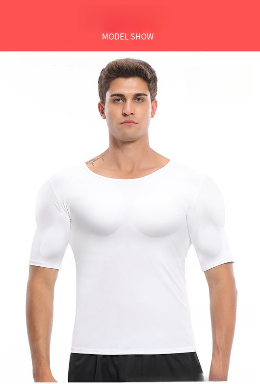 Playera Ajustada con Músculos Pectorales Realistas para Hombre - Image 8