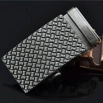 Cinturón de Cuero para Hombre con Hebilla Automática de Aleación - Image 9