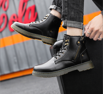 Botas Martin de Caña Alta con Cierre para Hombre - Estilo Urbano Elevado - Image 9