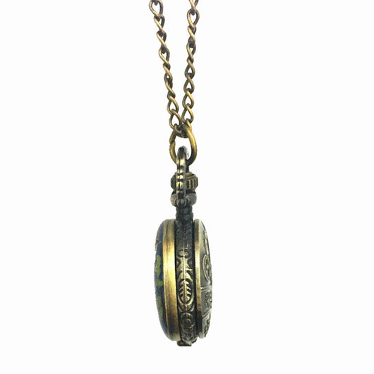 Reloj de Bolsillo Vintage Búho con Diseño Artístico Degradado - Image 3
