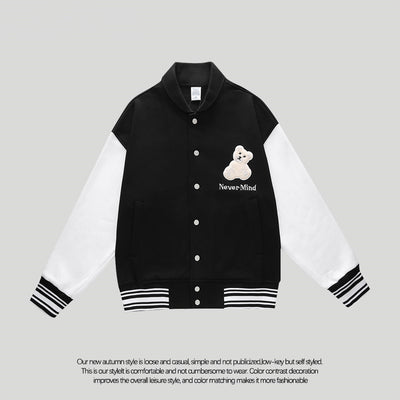 Chaqueta Béisbol Bordada Suelta para Parejas - Image 6