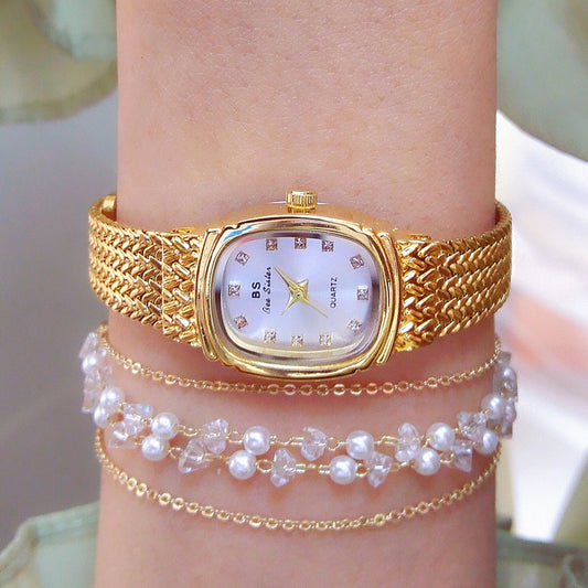 Reloj de Pulsera Dorado Minimalista - Lujo Accesible con Estilo Contemporáneo
