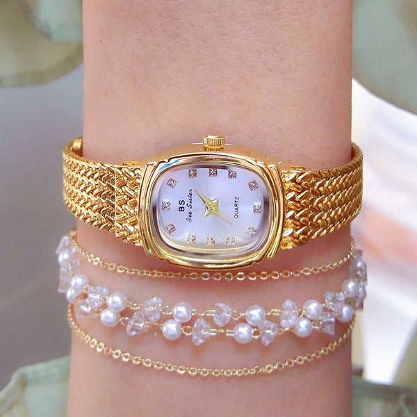 Reloj de Pulsera Dorado Minimalista - Lujo Accesible con Estilo Contemporáneo