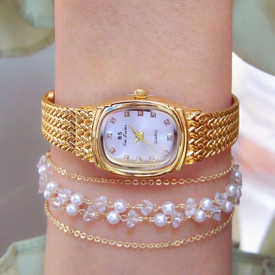 Reloj de Pulsera Dorado Minimalista - Lujo Accesible con Estilo Contemporáneo
