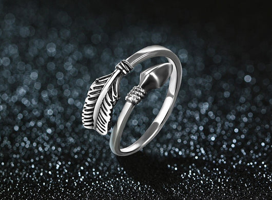 Anillos de Pareja con Flecha del Amor - Diseño Minimalista para Parejas - Image 11