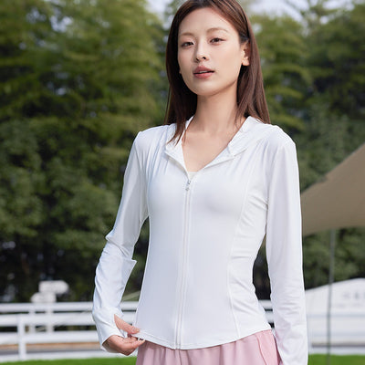 Chaqueta Yoga Ajustada UPF50 Protección Solar para Mujeres - Image 6