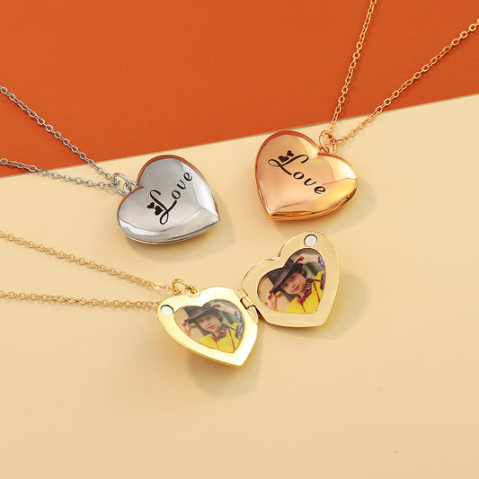 Collar Grande de Corazón Amor Minimalista Europeo Americano para Mujer - Image 2