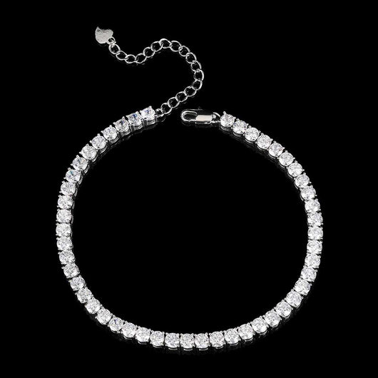 Pulsera Tobillera de Circones Tennis 4mm - Diseño Minimalista y Ajustable - Image 6