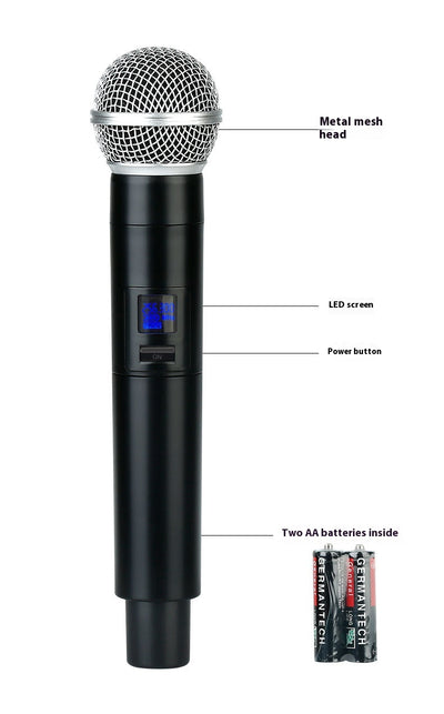 Micrófono Inalámbrico VHF Karaoke Dúo para Casa - Image 14