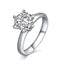 Anillo de Moissanita Plateado para Mujer - Brillo de Diamante Eterno