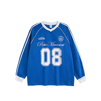 Camiseta Manga Larga Estilo Urbano Jersey Americano para Hombre - Image 12