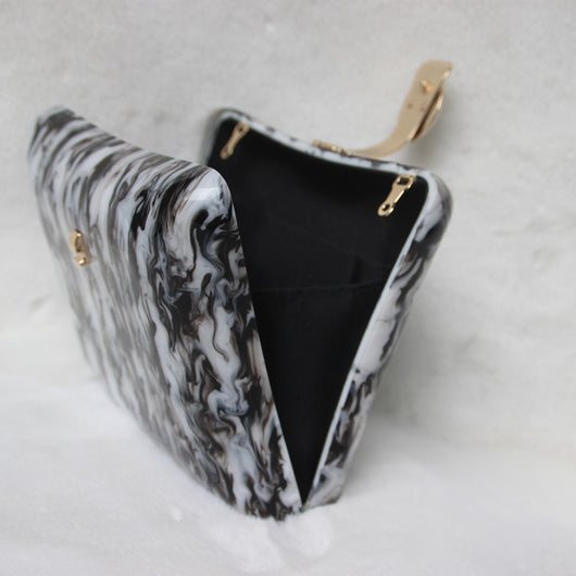 Bolso Cuadrado Retro Negro - Image 3