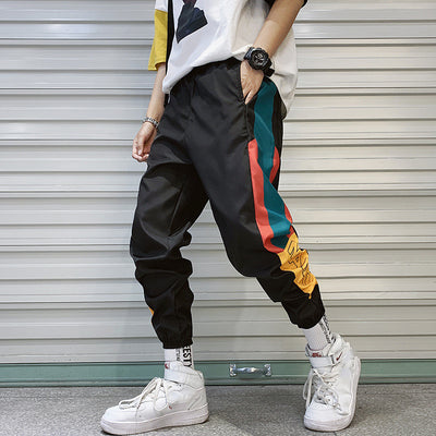 Pantalones deportivos hombre estilo coreano sueltos Harlan con puños ajustables