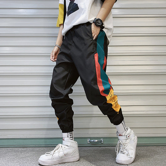 Pantalones deportivos hombre estilo coreano sueltos Harlan con puños ajustables