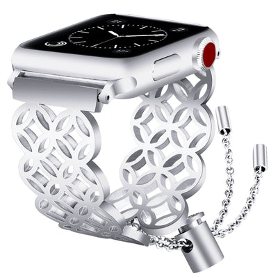 Correa Mariposa Floral de Acero Inoxidable Compatible con Apple Watch - Image 7