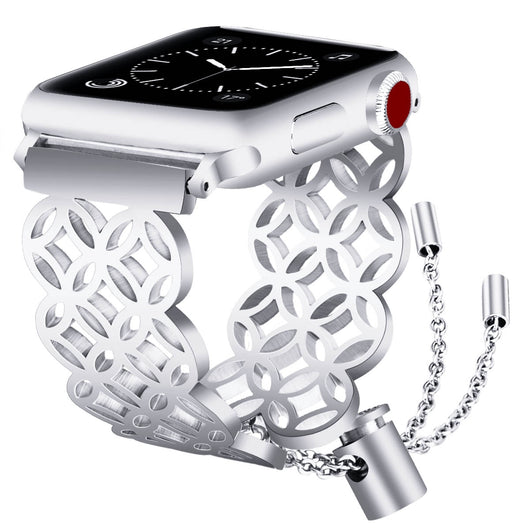 Correa Mariposa Floral de Acero Inoxidable Compatible con Apple Watch - Image 7