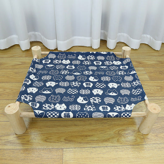 Cama de Camping de Madera para Gatos con Arenero Integrado - Image 7