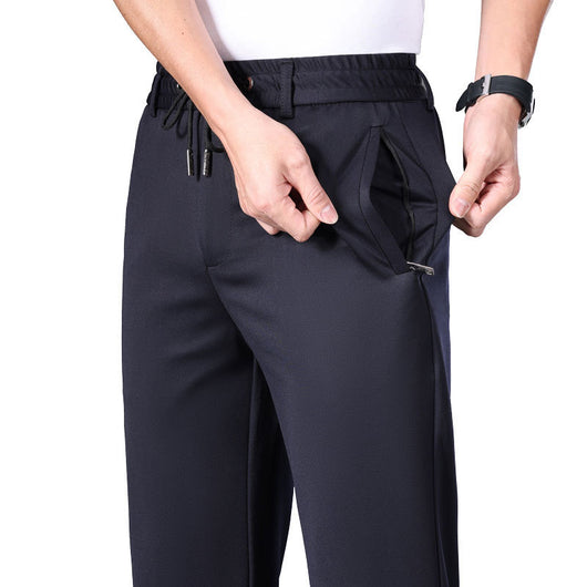Pantalones de Cintura Elástica Holgados y Rectos para Hombre - Image 11