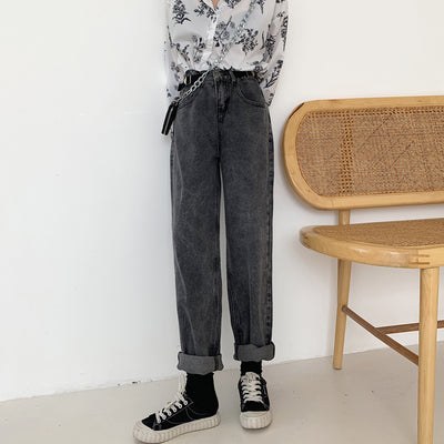 Jeans Gris Ahumado Cintura Alta