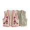 Chaleco Casual Reversible de Diseño Francés con Bordado Bicolor