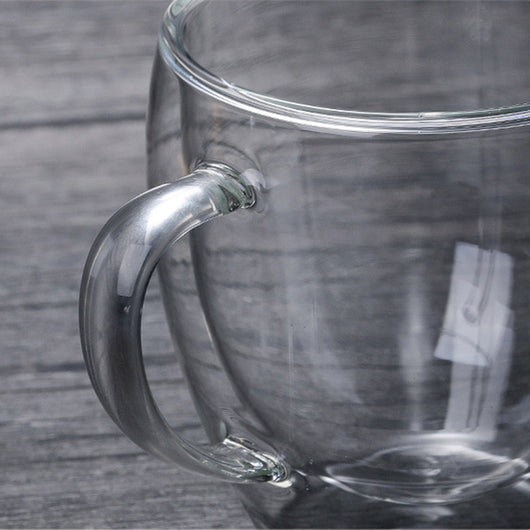 Taza de Café Térmica de Vidrio Borosilicato Doble Capa con Asa - Image 9