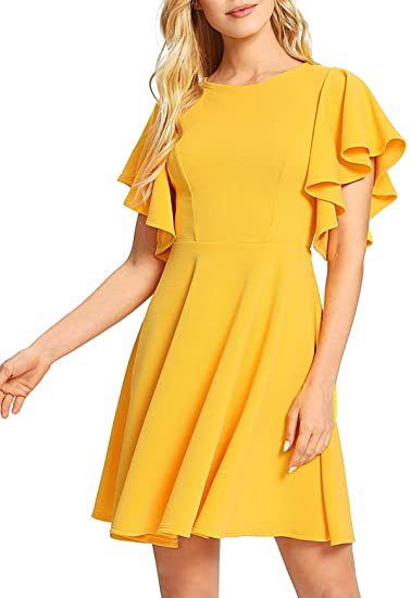 Vestido Largo de Verano con Cintura Alta y Mangas Volantes - Image 5