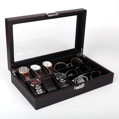 Caja de Almacenamiento Premium en Fibra de Carbono para Relojes y Lentes - Image 3