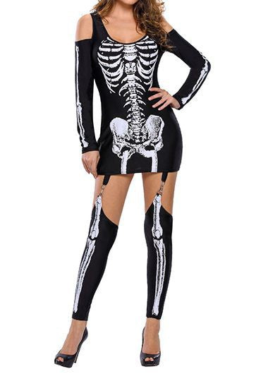 Disfraz Sexy Halloween Calavera - Diseño Hombros Descubiertos - Image 18