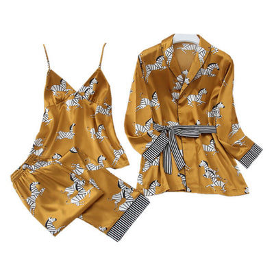 Pijama infantil de tres piezas con diseño de dibujos animados - Image 5