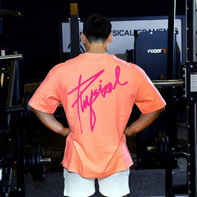 Camiseta Fitness Holgada de Algodón Puro para Hombre - Image 4
