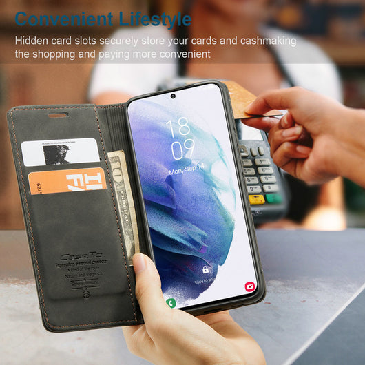 Funda Magnética Anti-caídas con Flip de Cuero Premium - Image 9