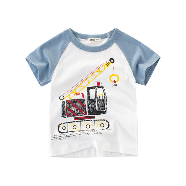 Camiseta Infantil con Diseño de Auto Caricatura