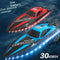 Remote Control Boat with LED Lights - High-Speed Electric Racing Boat