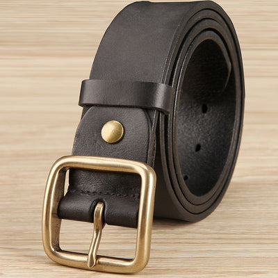 Cinturón de Cuero Genuino Vintage de Diseño Premium - Versátil y Duradero - Image 9