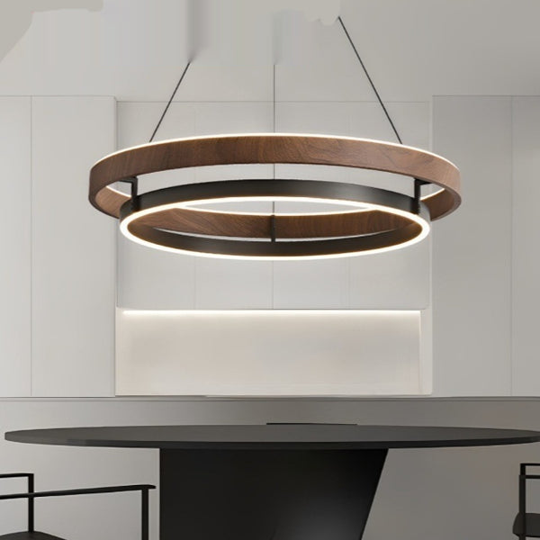 Lámpara de Techo Minimalista Moderna con Acabado Madera Italiana
