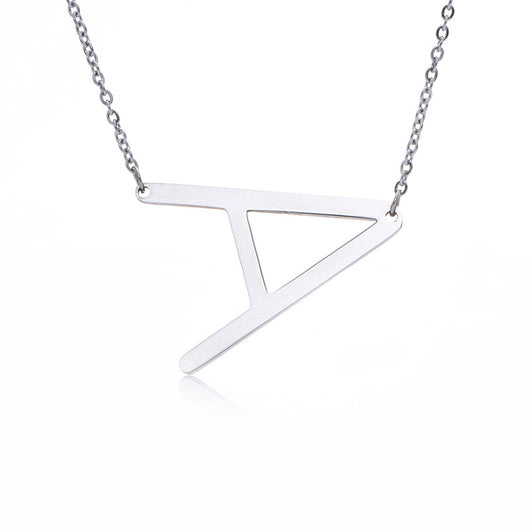 Collar Inicial Acero Inoxidable Chapado en Oro Rosa - Image 101