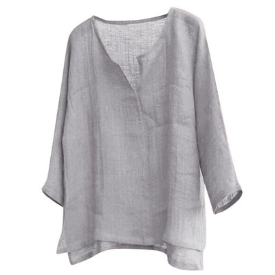 Camisa de Manga Larga Escote en V Estilo Chino para Hombre - Image 5