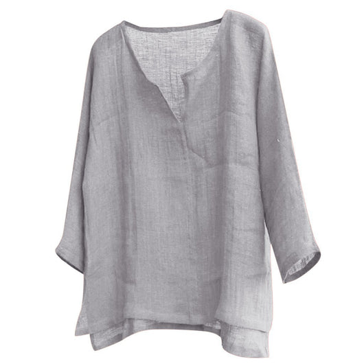 Camisa de Manga Larga Escote en V Estilo Chino para Hombre - Image 5