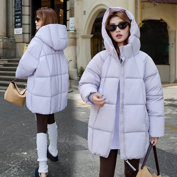 Chaqueta de Invierno Acolchada con Capucha para Mujer