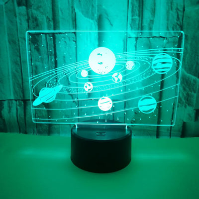 Lámpara LED 3D Táctil de Arte Creativo - Luz Nocturna Multicolor - Image 6