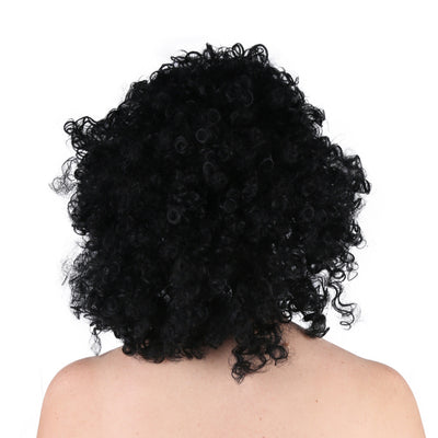 Peluca Rizada Larga Negra para Hombre - Estilo Festival Europeo y Americano - Image 5