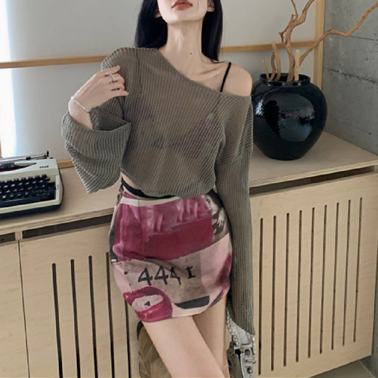 Vestido Slip Sensual con Diseño Calado para Mujer