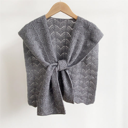 Bufanda de Lana Tejida con Nudos para Mujer - Colección Otoño - Image 7
