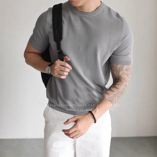 Playera de Trabajo Casual con Cuello Alto Refinado