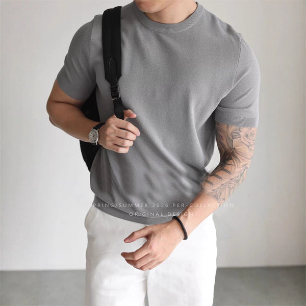 Playera de Trabajo Casual con Cuello Alto Refinado