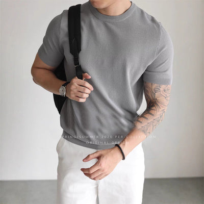Playera de Trabajo Casual con Cuello Alto Refinado